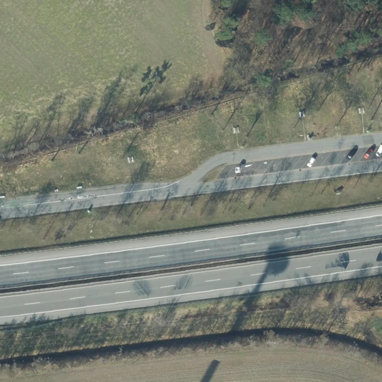 Aerial photo (orthophoto) of truck parking Hasenlager Nord  from 2023