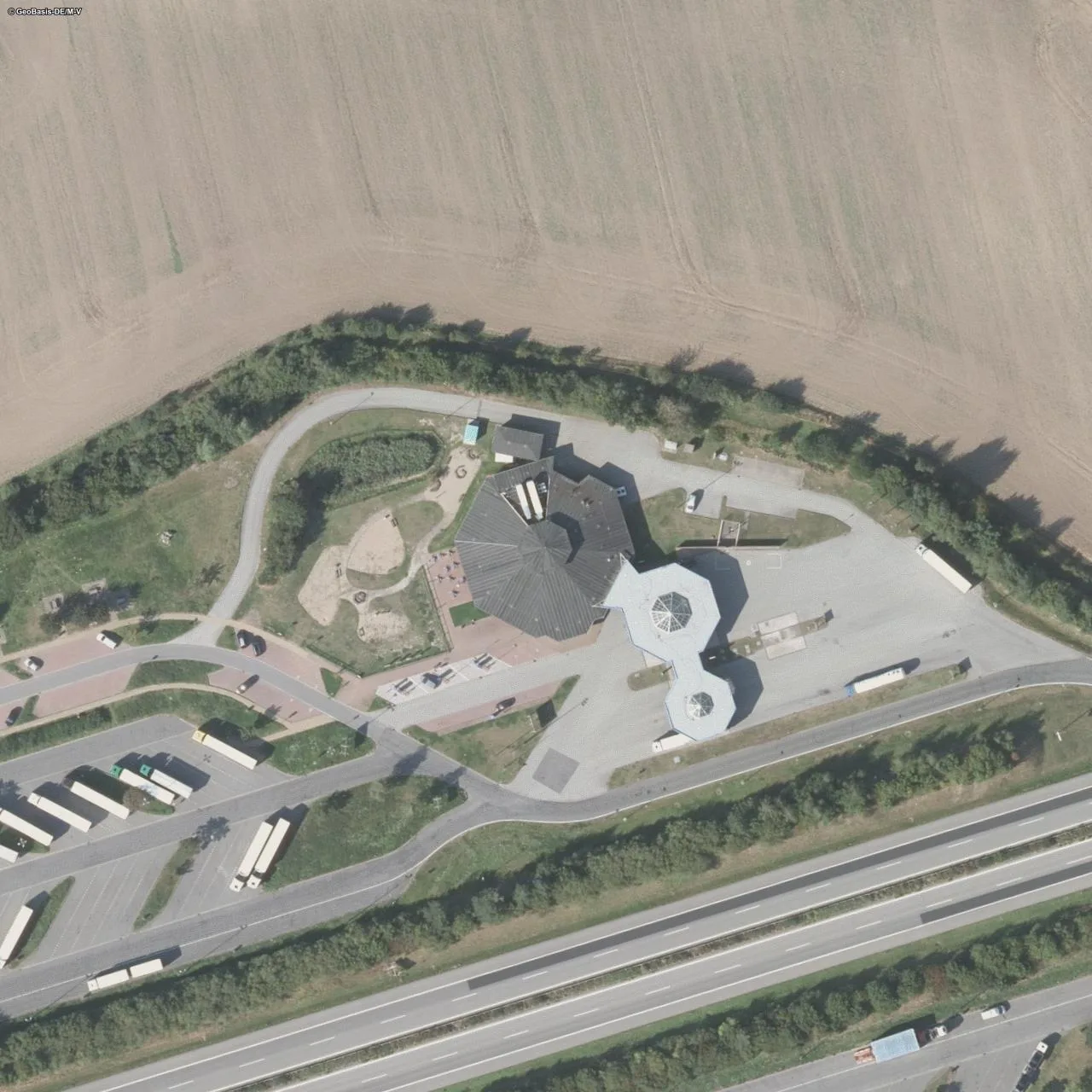 Aerial photo (orthophoto) of truck parking Fuchsberg Nord from 2024