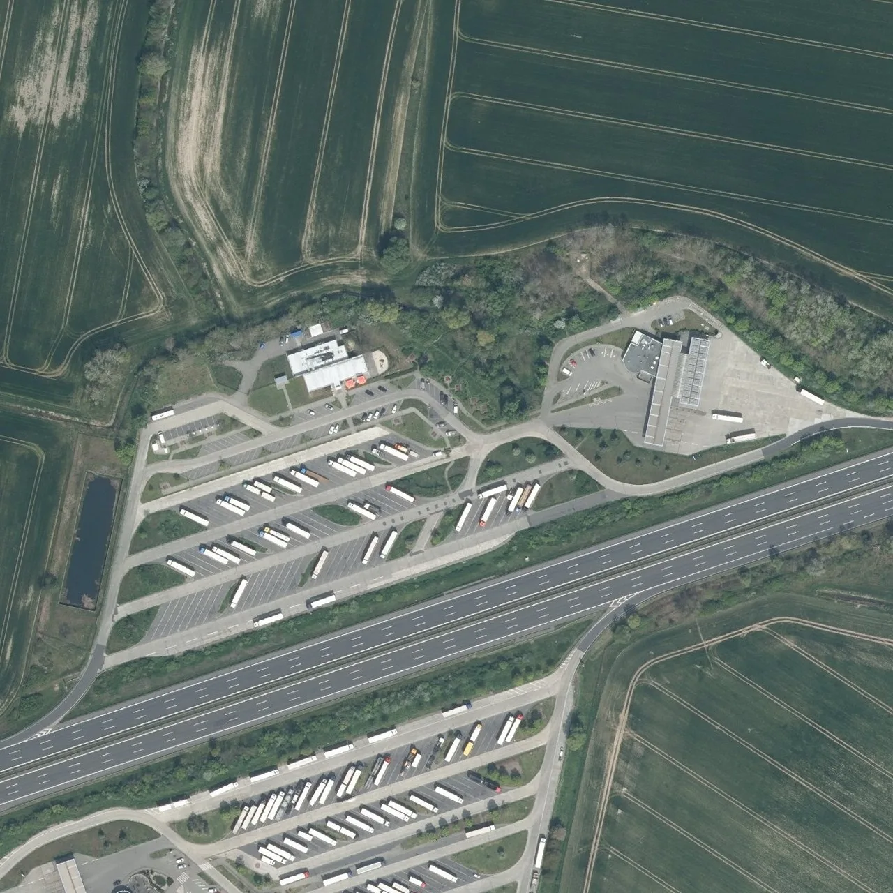 Aerial photo (orthophoto) of truck parking Am Fichtenplan Nord from 2023
