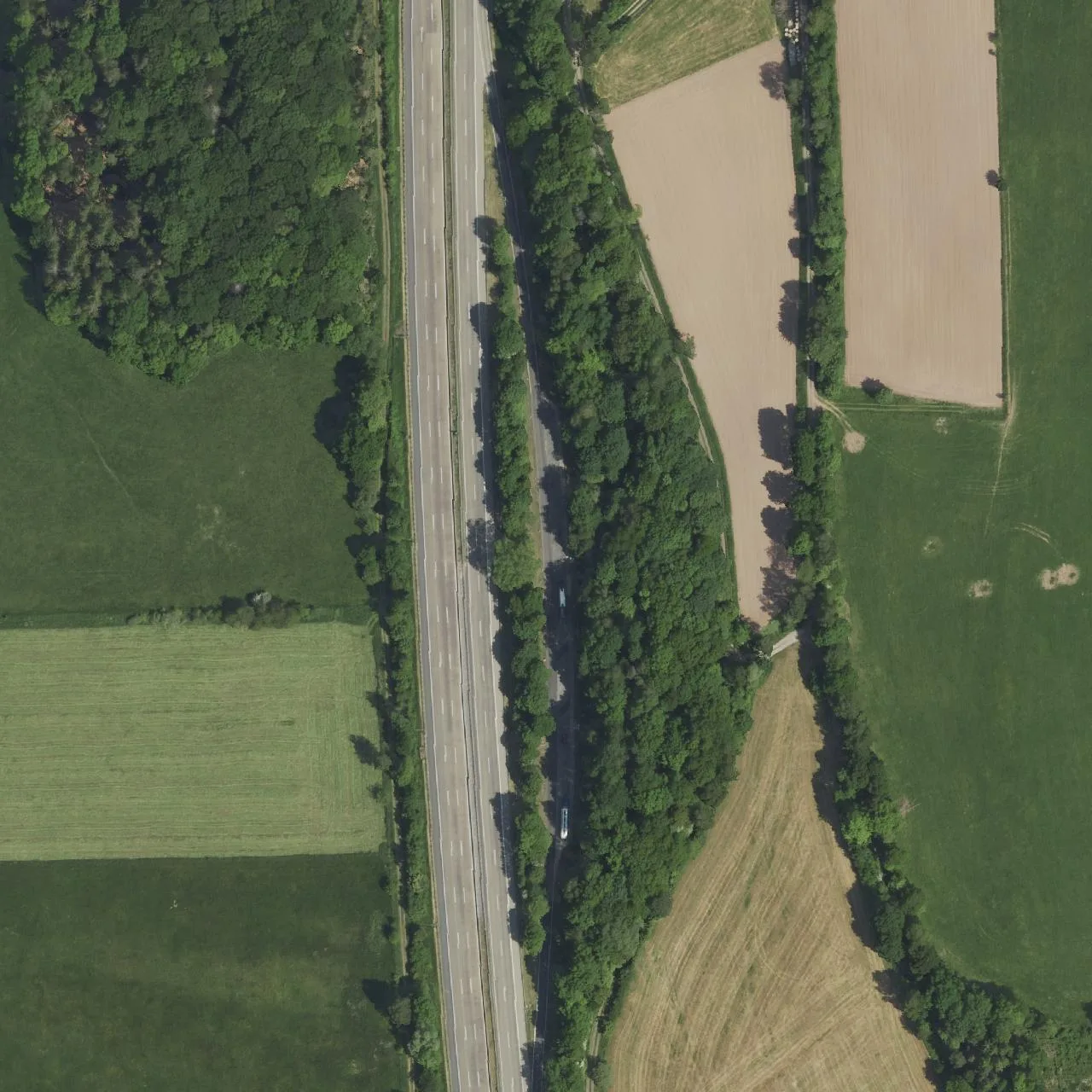 Aerial photo (orthophoto) of truck parking Rhöneiche from 2023
