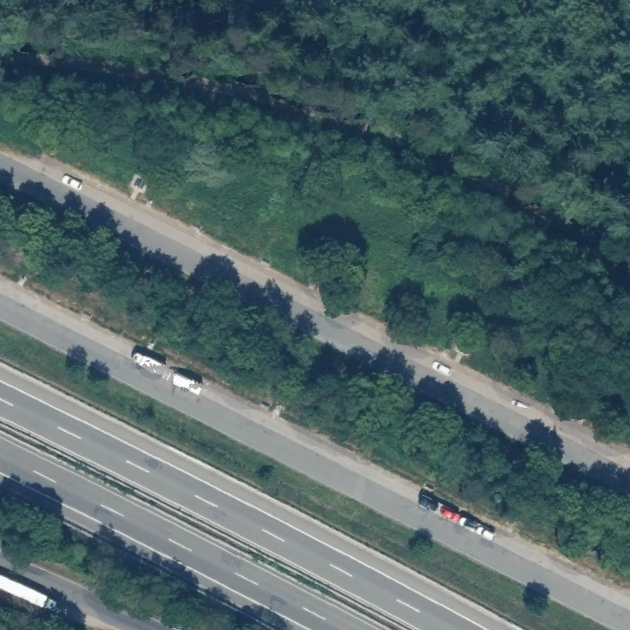 Aerial photo (orthophoto) of truck parking Garnhold Nord (NI 139 N) from 2023