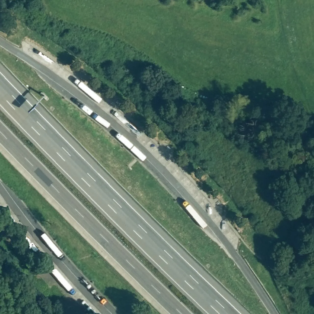 Aerial photo (orthophoto) of truck parking Brasselberg Nord from 2024