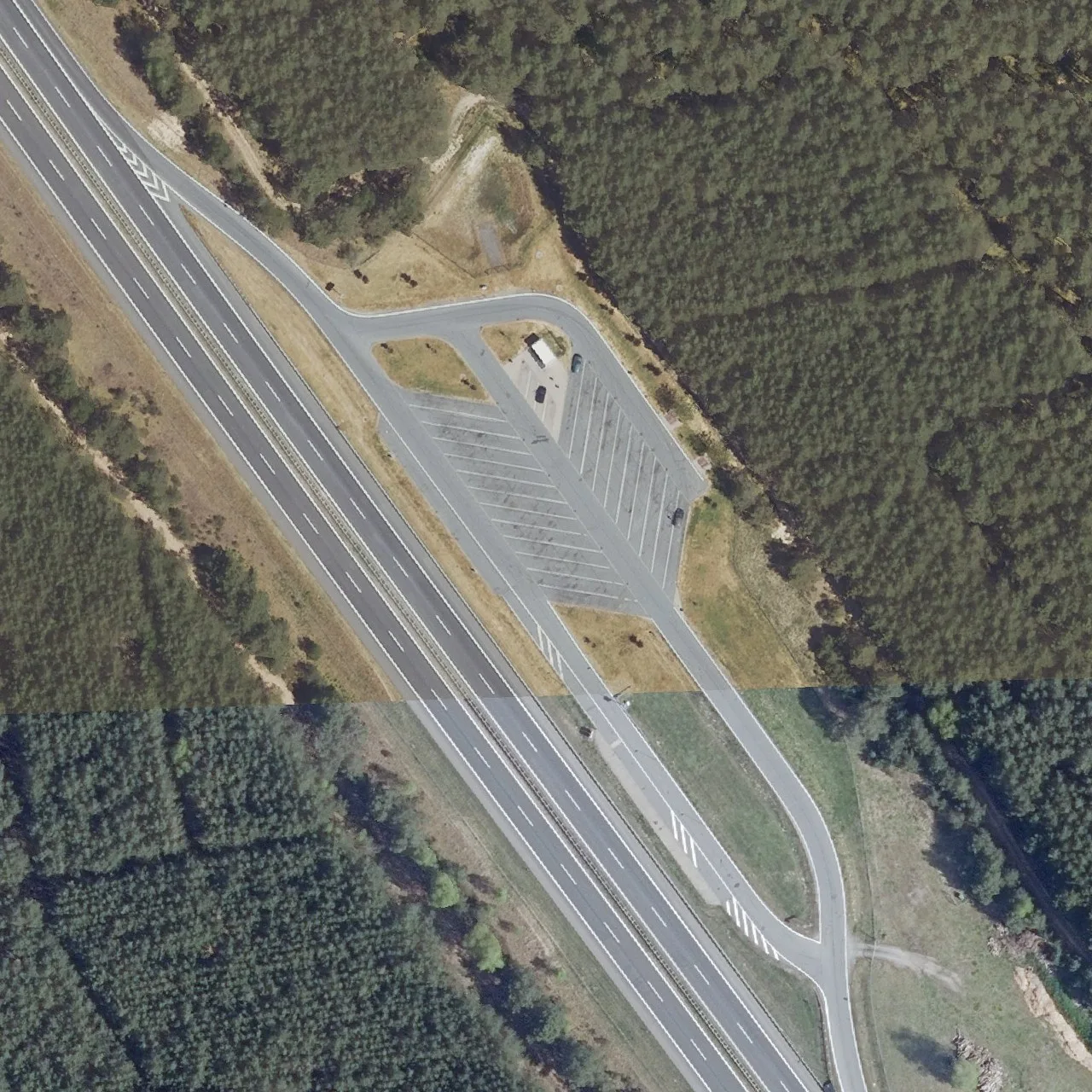 Aerial photo (orthophoto) of truck parking RA A24 km 190,5 from 2023