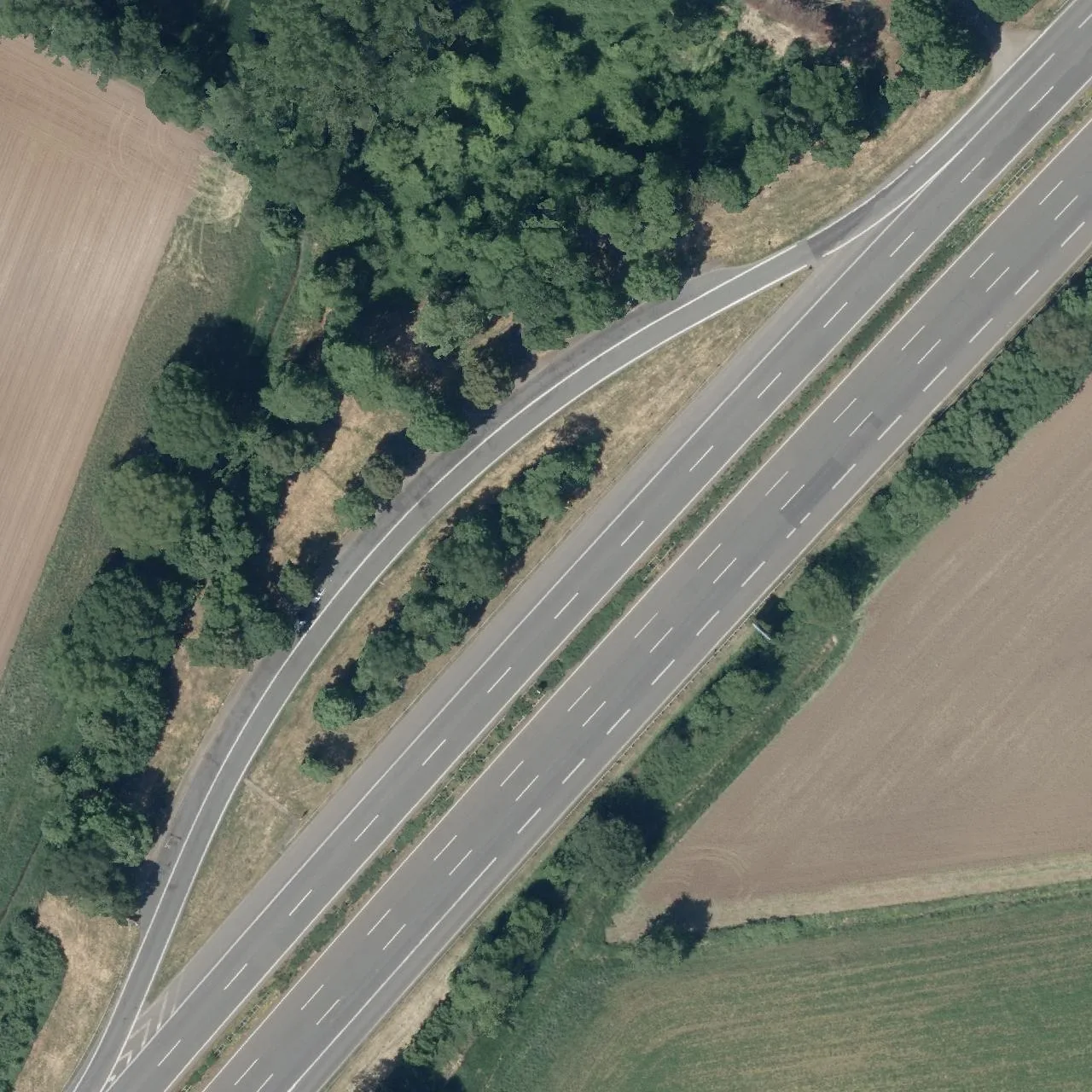 Aerial photo (orthophoto) of truck parking Wechte from 2024