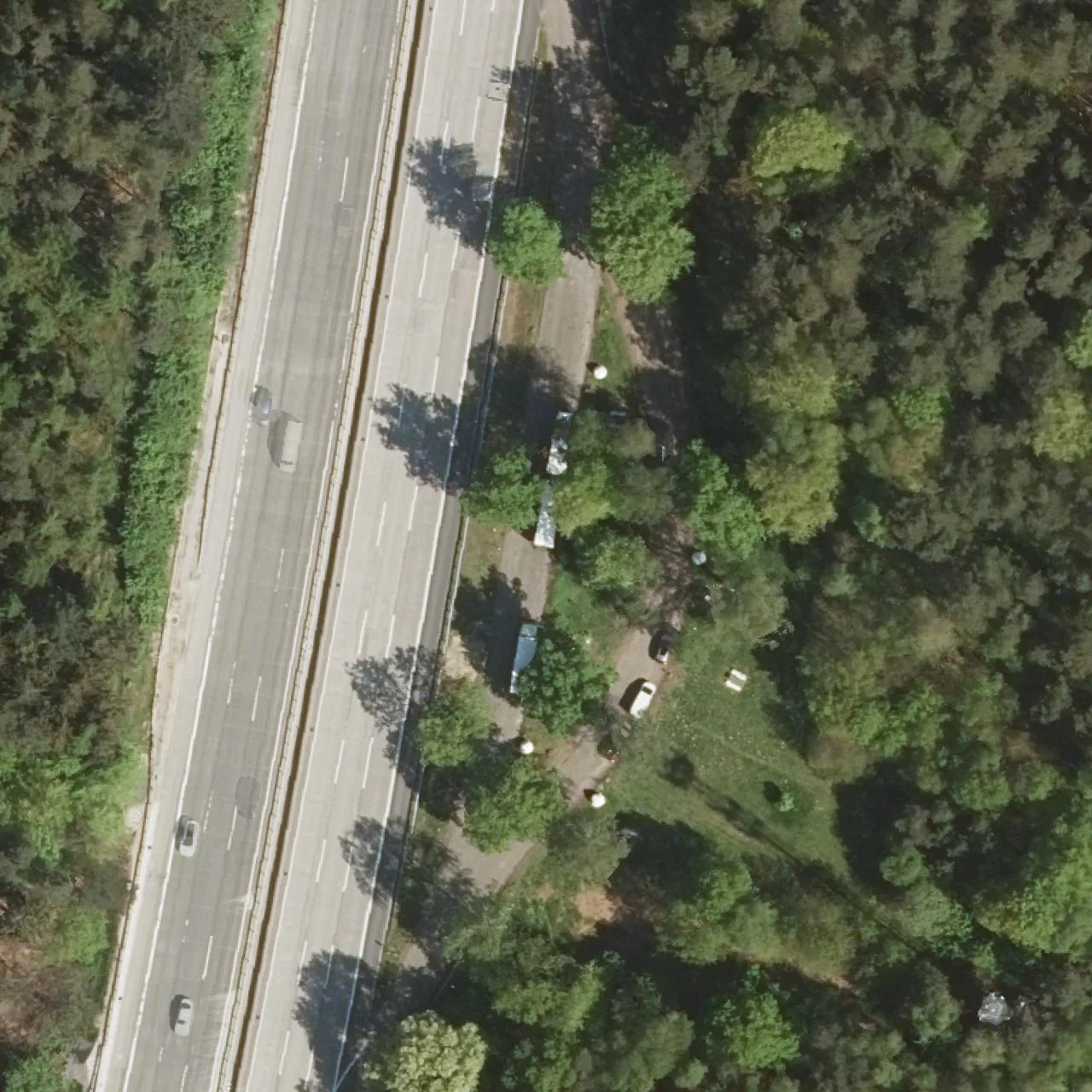 Aerial photo (orthophoto) of truck parking Utspann Ost from 2024