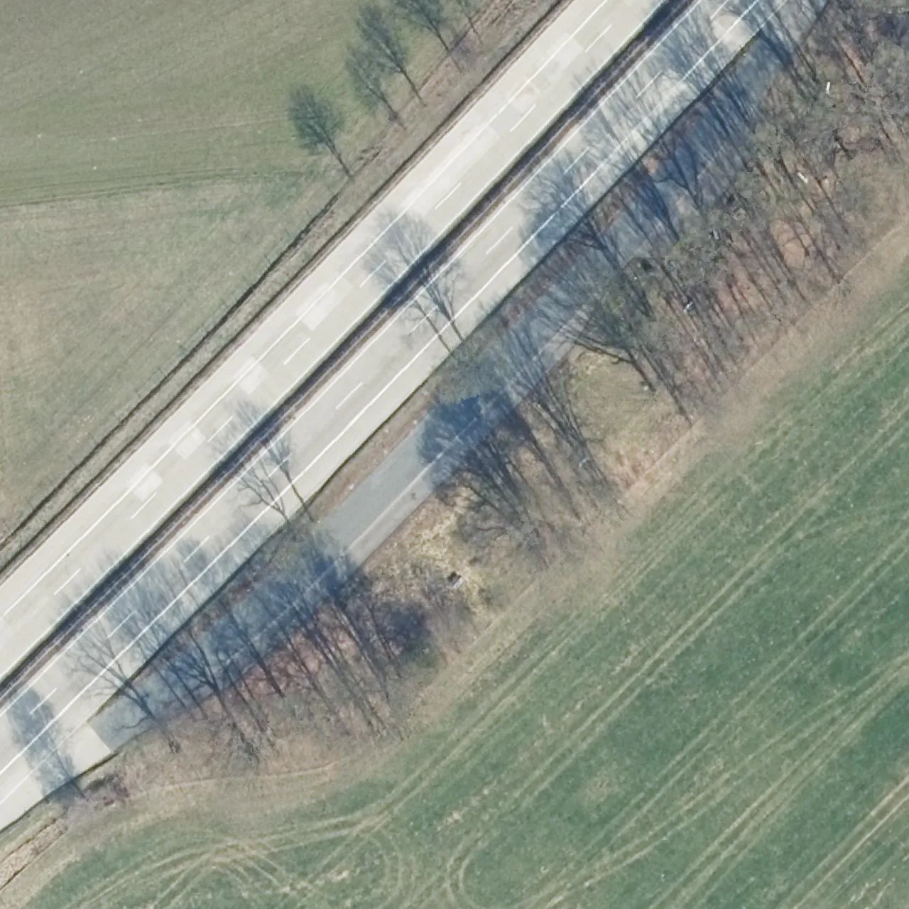 Aerial photo (orthophoto) of truck parking Rummelsburg Ost from 2025