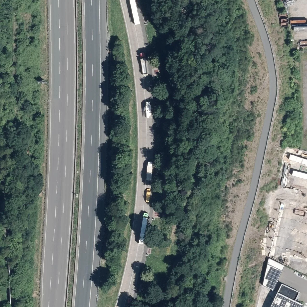 Aerial photo (orthophoto) of truck parking Springe from 2023