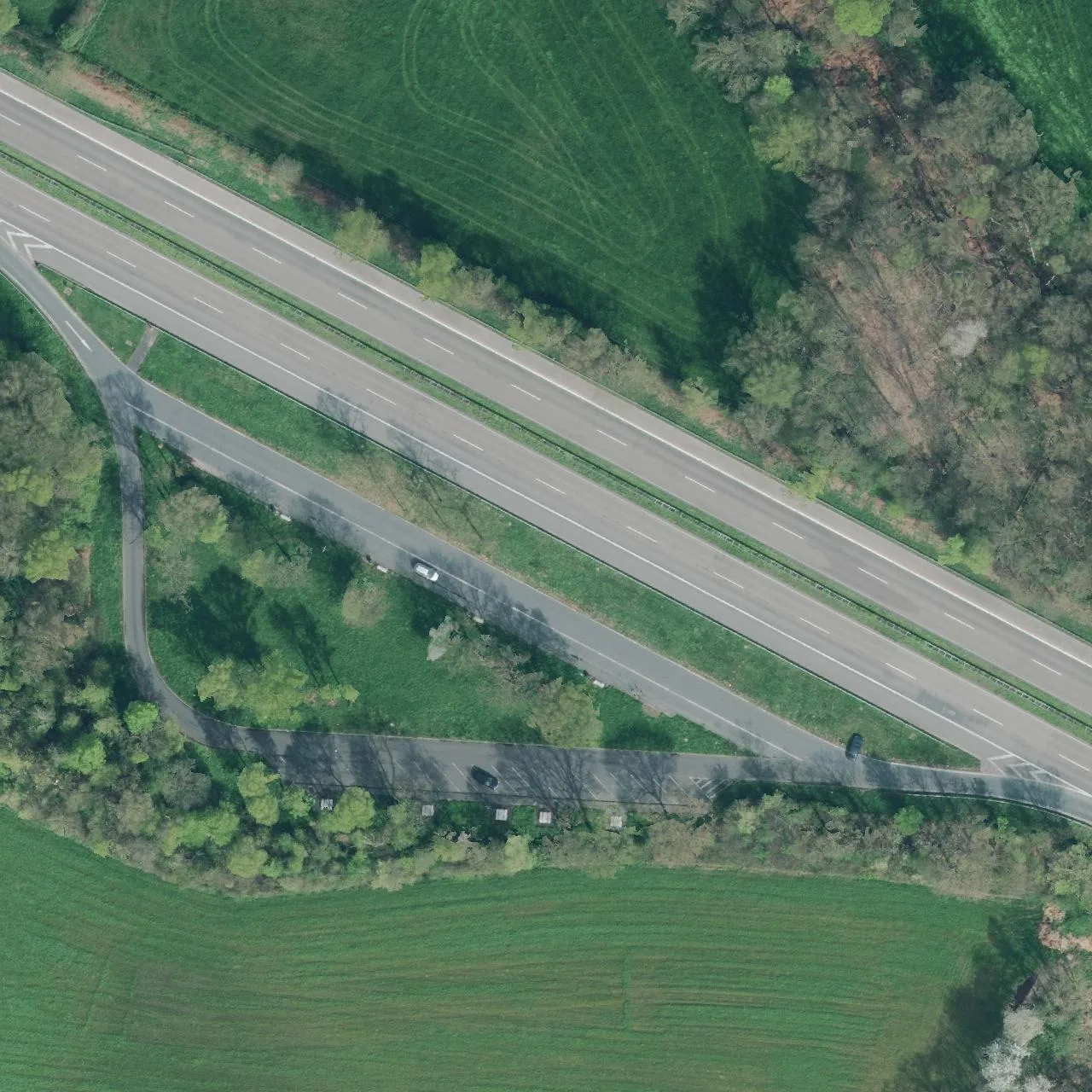 Aerial photo (orthophoto) of truck parking Kattenhorst from 2024