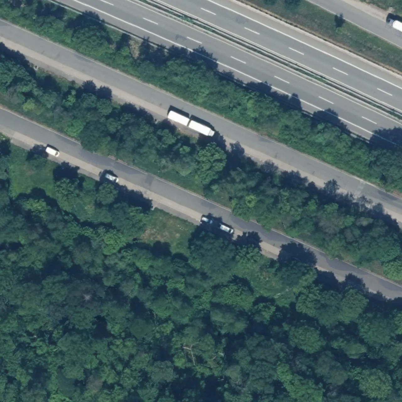 Aerial photo (orthophoto) of truck parking Garnhold Süd (NI 138 S) from 2023