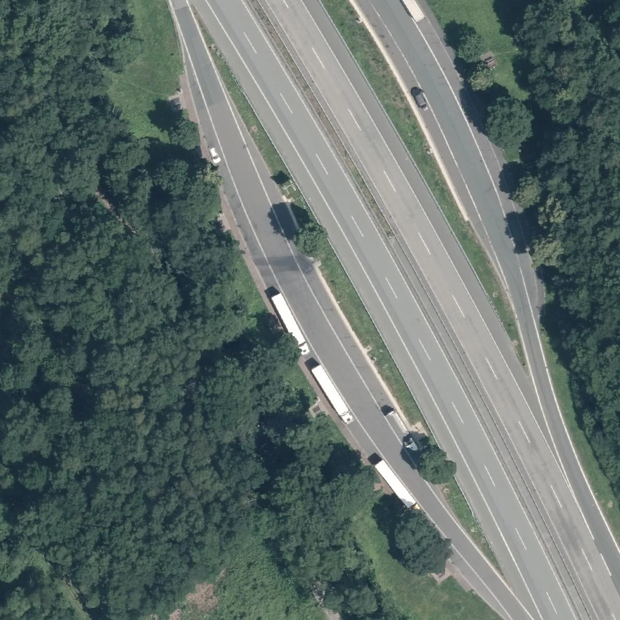 Aerial photo (orthophoto) of truck parking Am Lindenberg from 2023
