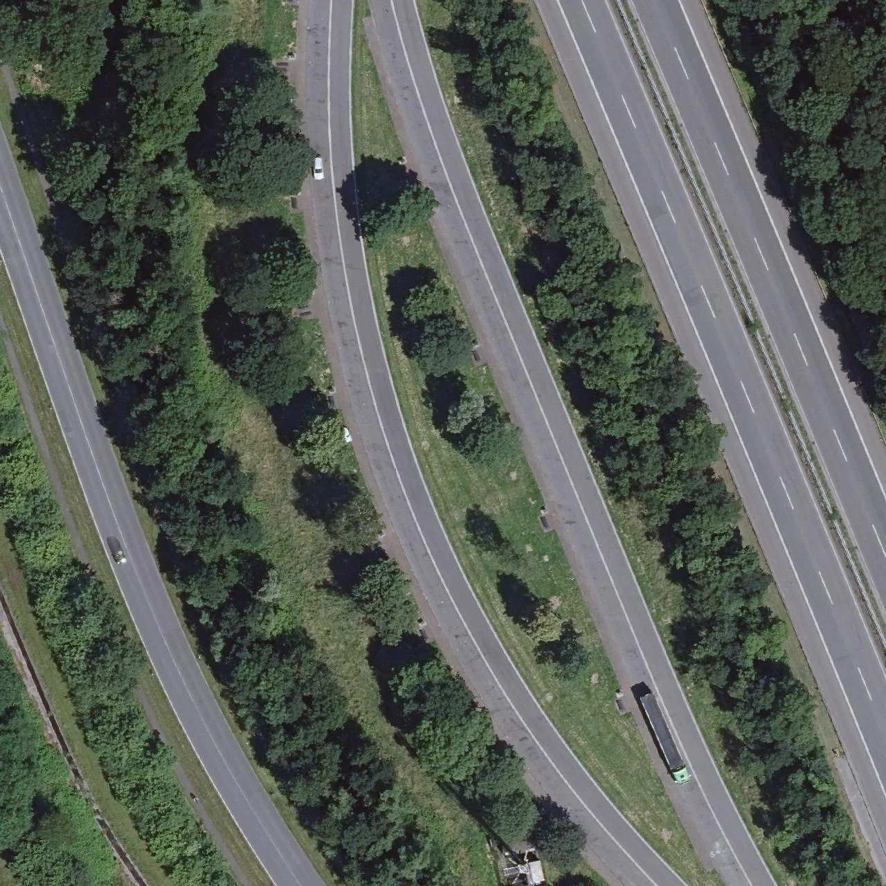 Aerial photo (orthophoto) of truck parking Brinkfortsheide (West) from 2024