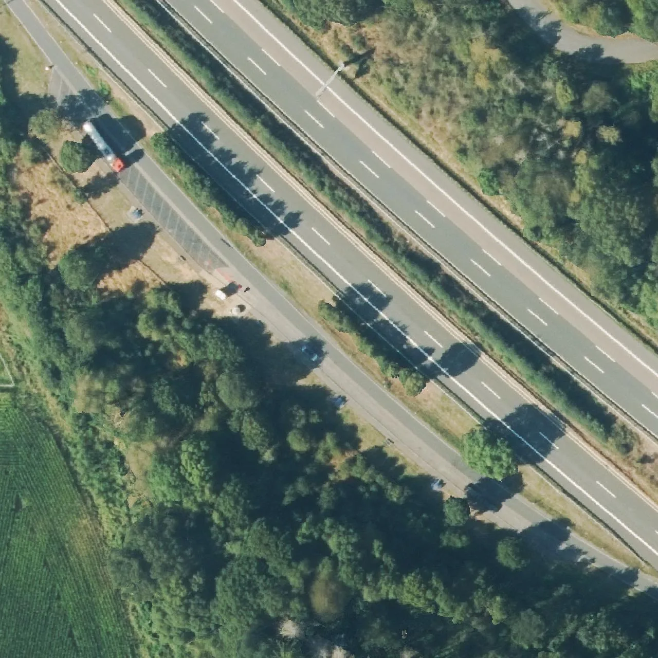Aerial photo (orthophoto) of truck parking Am Rehberg from 2024