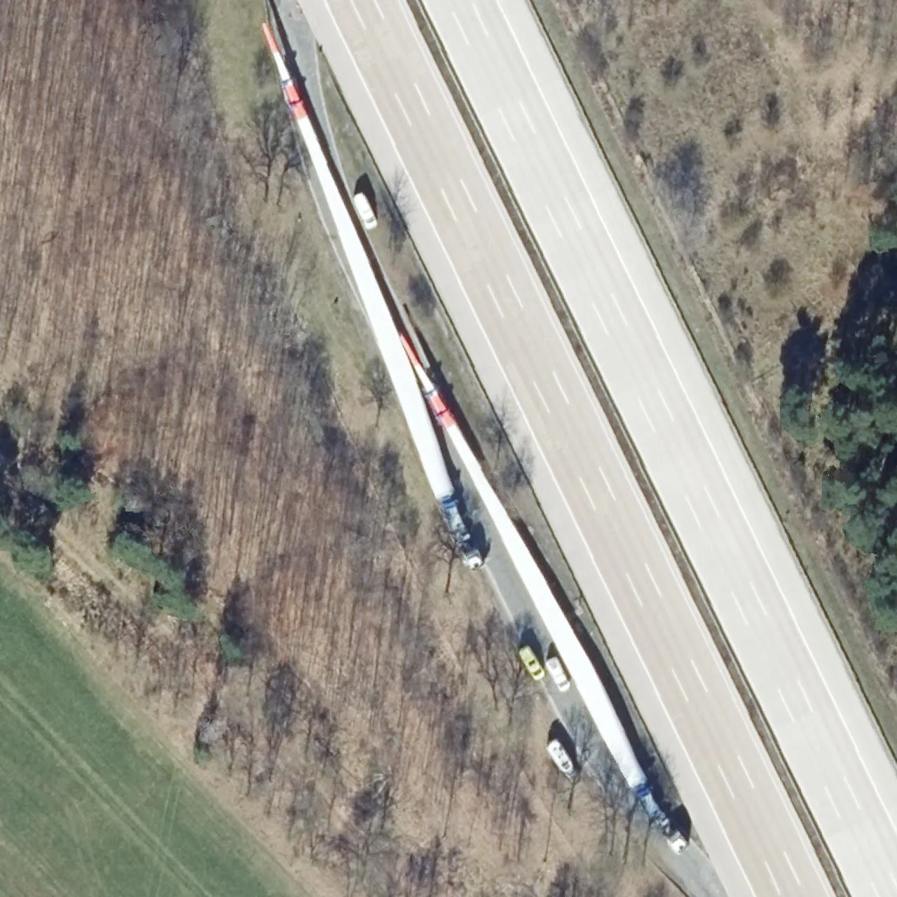 Aerial photo (orthophoto) of truck parking Südhorn West from 2025
