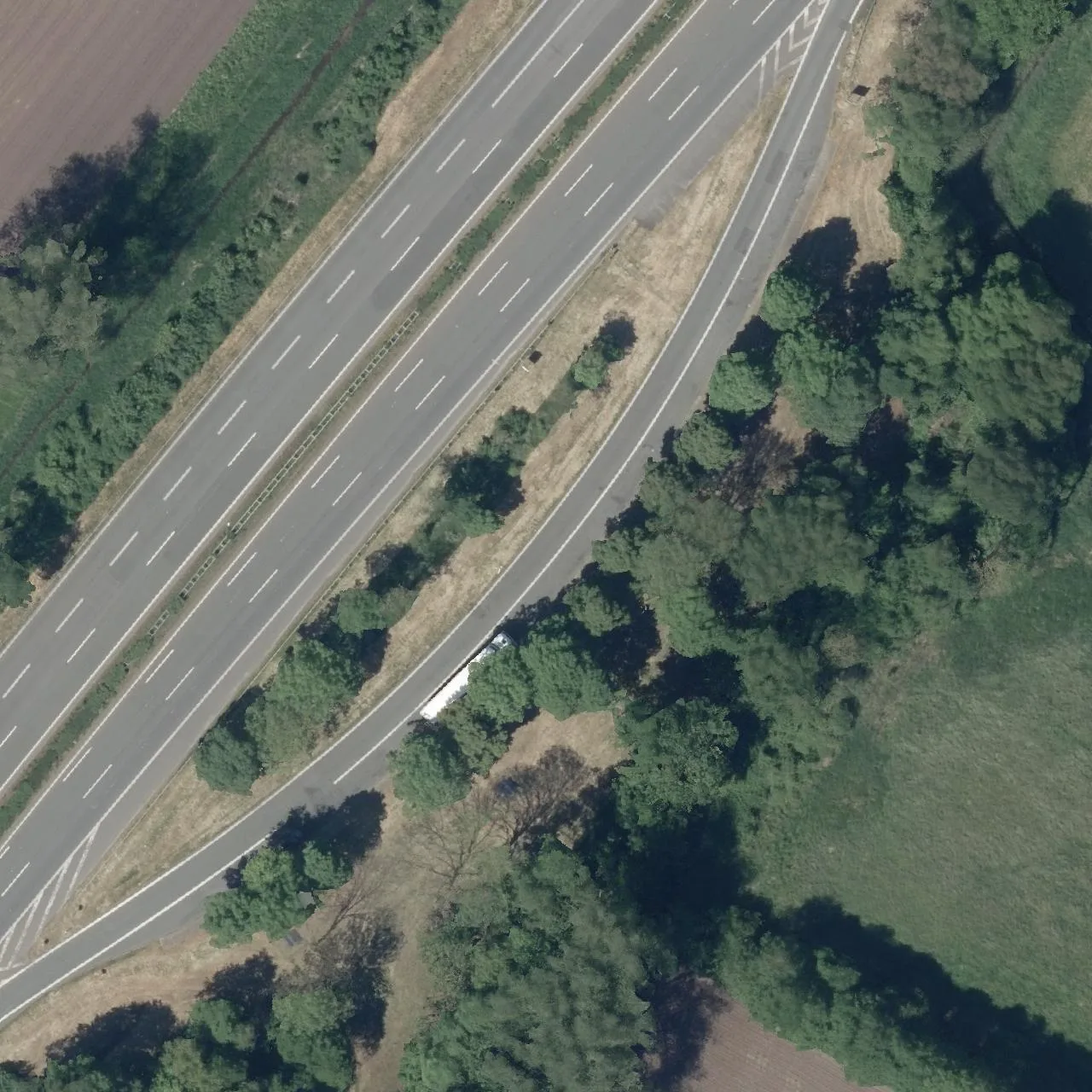 Aerial photo (orthophoto) of truck parking Sonnenhügel from 2024