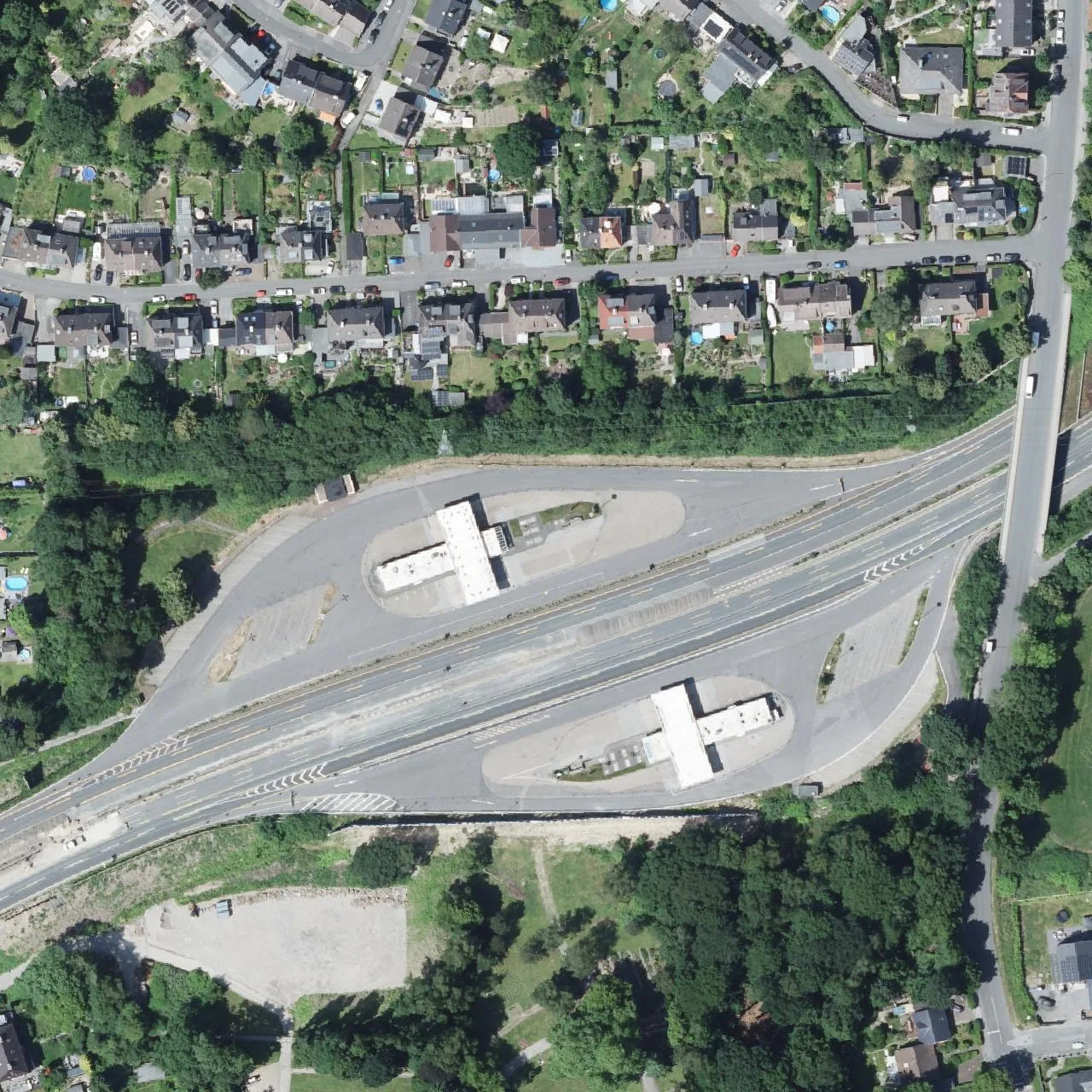Aerial photo (orthophoto) of truck parking Sternenberg Nord from 2023