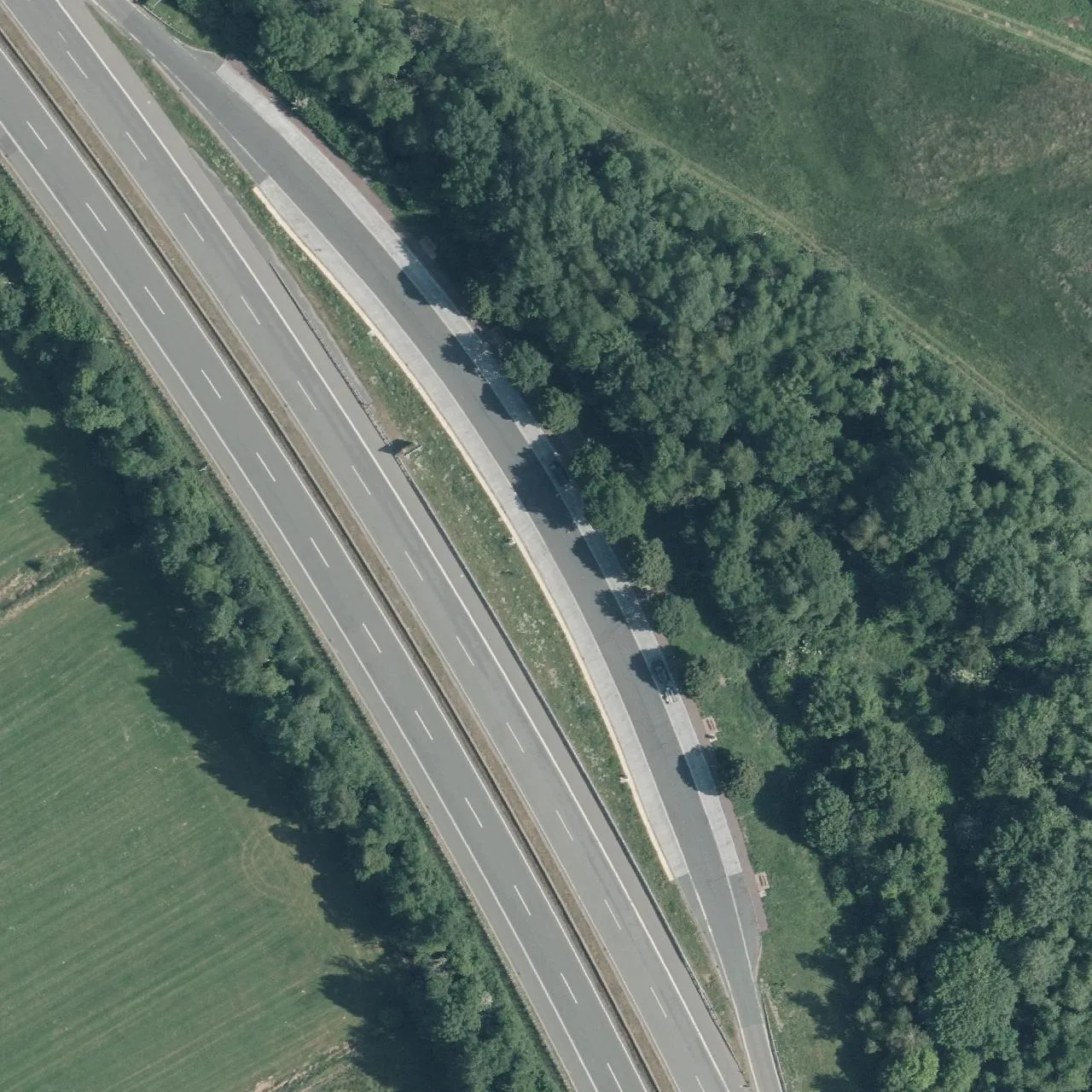 Aerial photo (orthophoto) of truck parking Unterm Hipperich from 2023