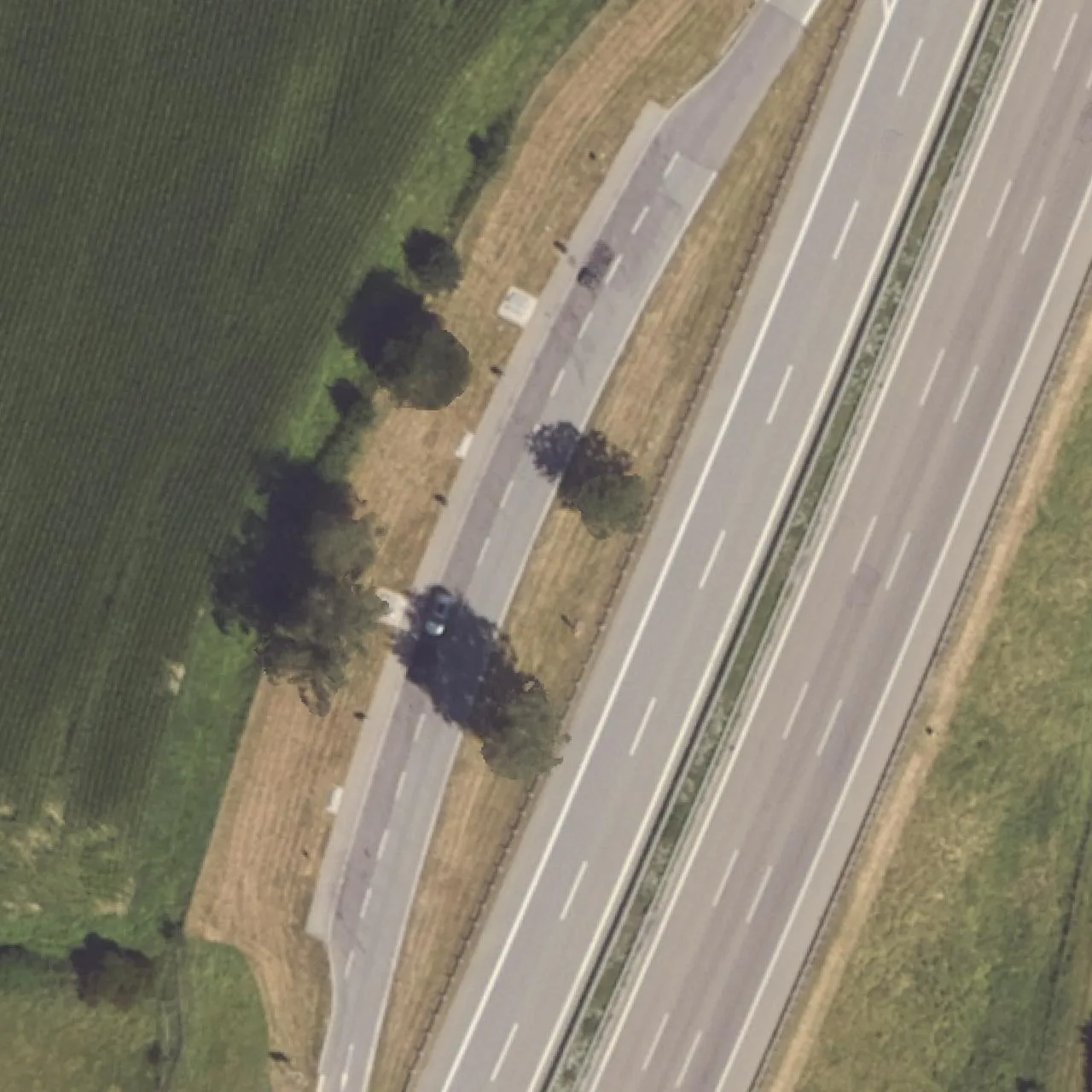 Aerial photo (orthophoto) of truck parking Badhauser Wald-West from 2022
