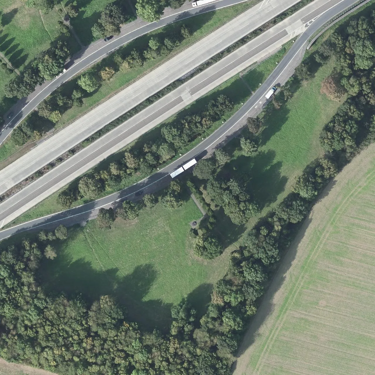 Aerial photo (orthophoto) of truck parking Lohner Klei from 2024