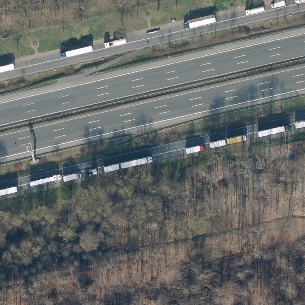 Aerial photo (orthophoto) of truck parking Am Berge from 2024