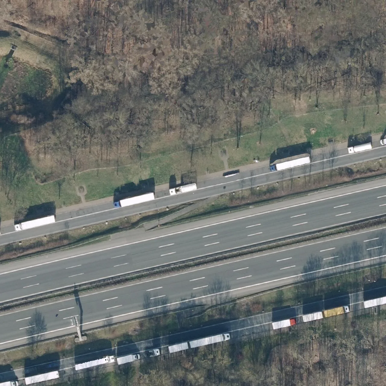 Aerial photo (orthophoto) of truck parking Marburg from 2024