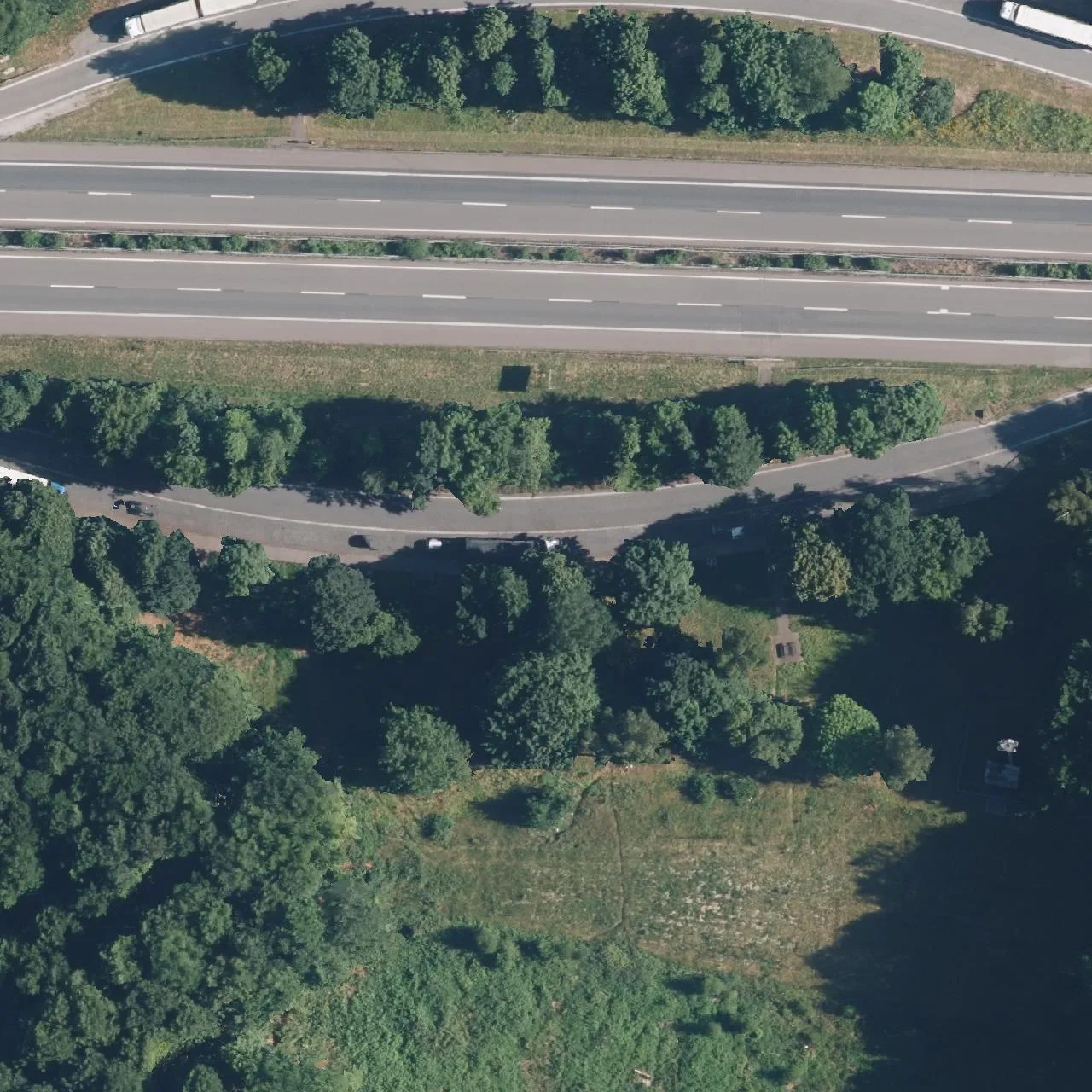Aerial photo (orthophoto) of truck parking Blankenrode (Süd) from 2023