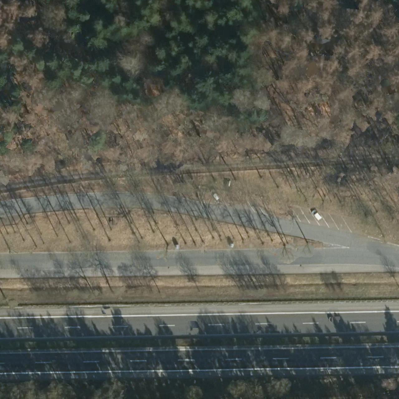 Aerial photo (orthophoto) of truck parking Badener Holz Nord from 2024