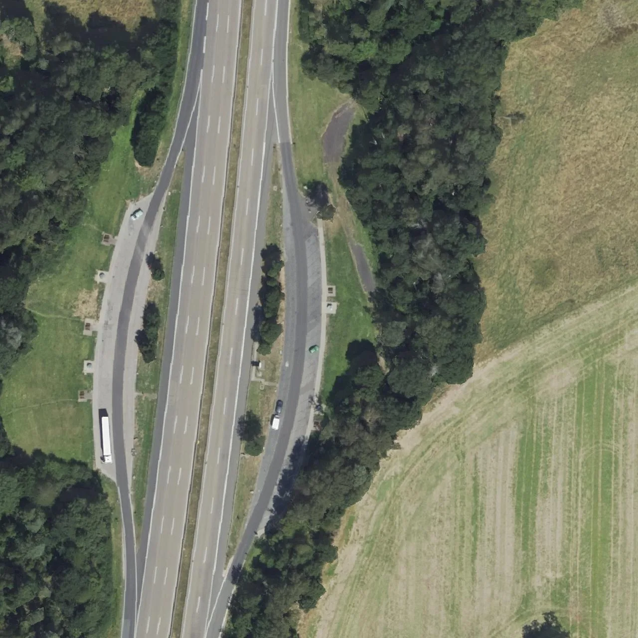 Aerial photo (orthophoto) of truck parking Mahlertshof from 2024