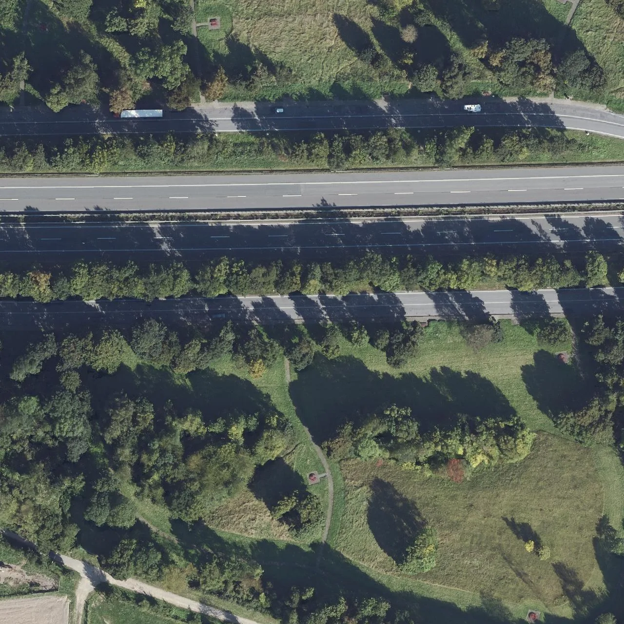 Aerial photo (orthophoto) of truck parking Wewelsburg (Nord) from 2024