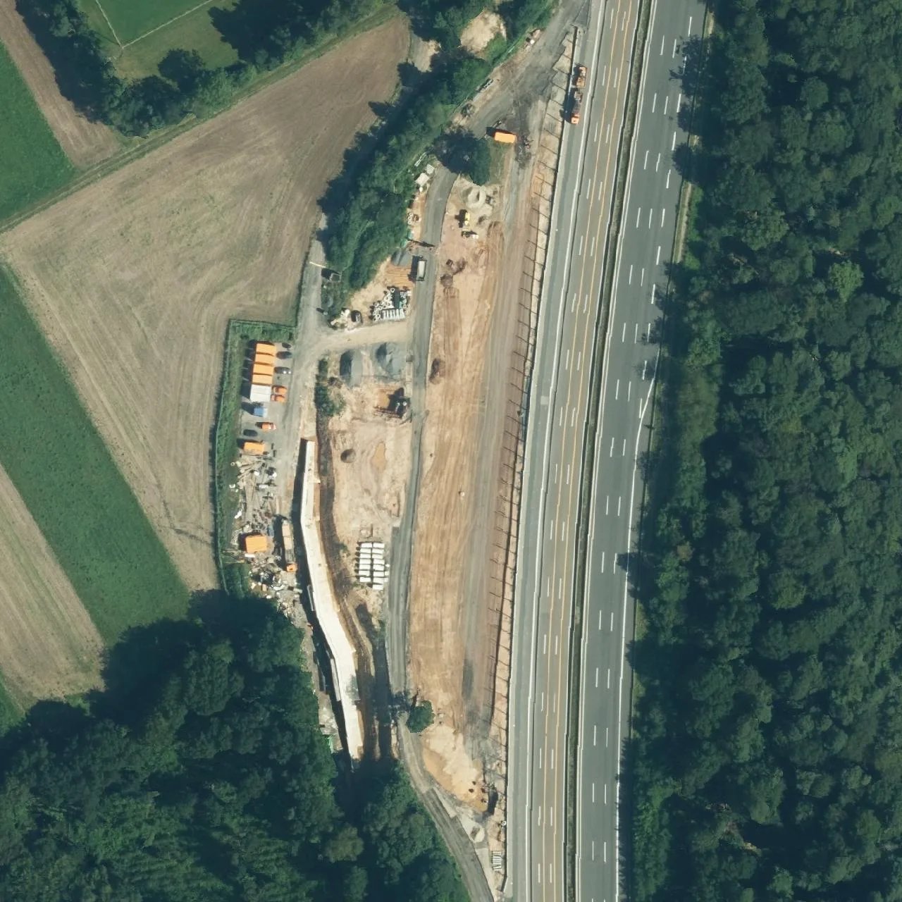 Aerial photo (orthophoto) of truck parking Markwald from 2024