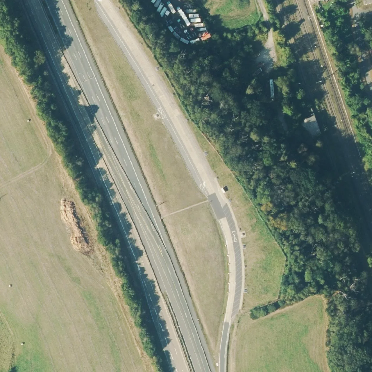 Aerial photo (orthophoto) of truck parking Hohenrain from 2024