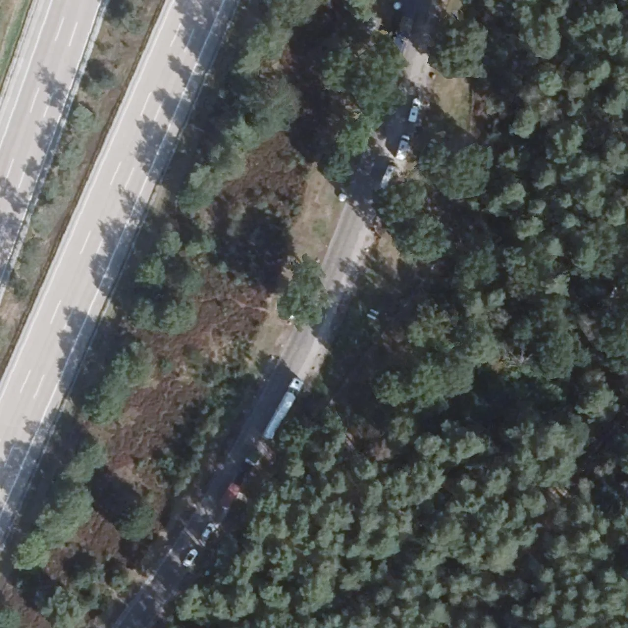 Aerial photo (orthophoto) of truck parking Am Stühbeckshorn Ost from 2024