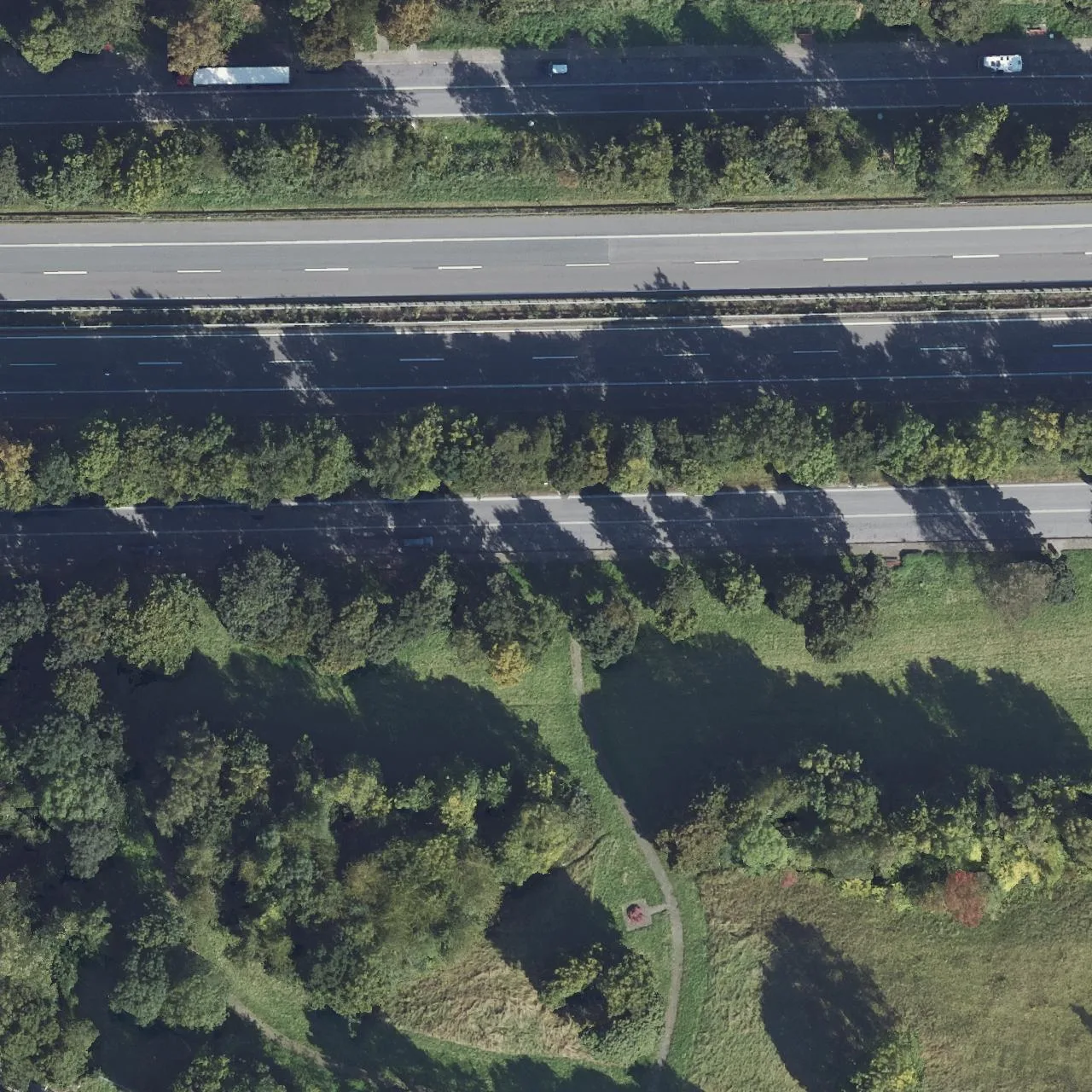 Aerial photo (orthophoto) of truck parking Wewelsburg (Süd) from 2024