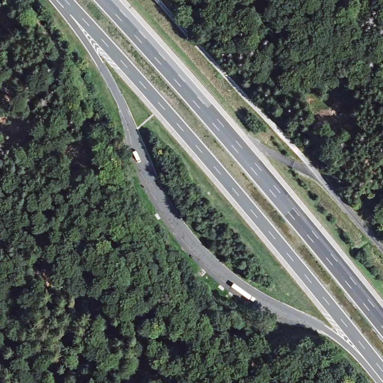 Aerial photo (orthophoto) of truck parking Bornhag from 2023