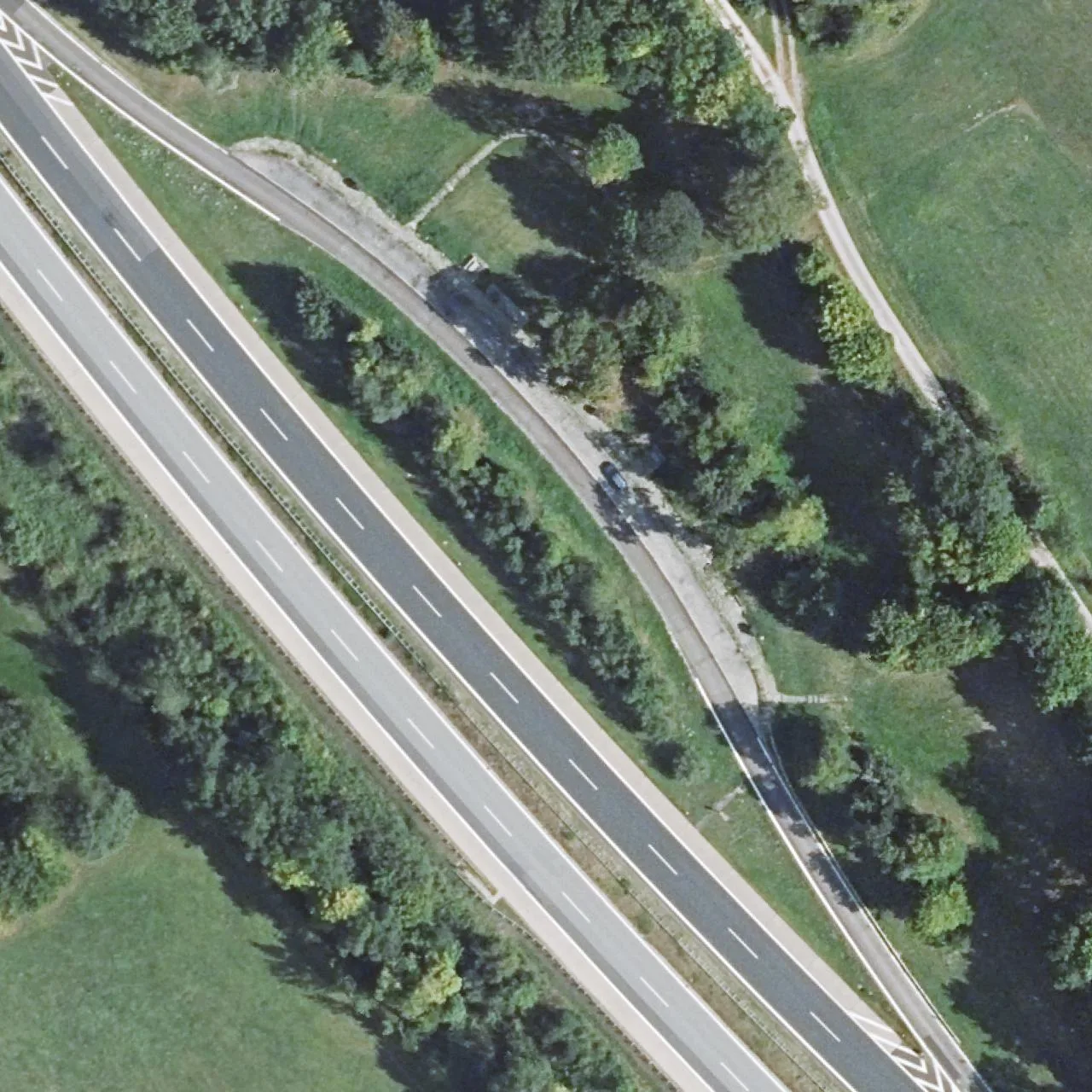 Aerial photo (orthophoto) of truck parking Schildeck from 2023