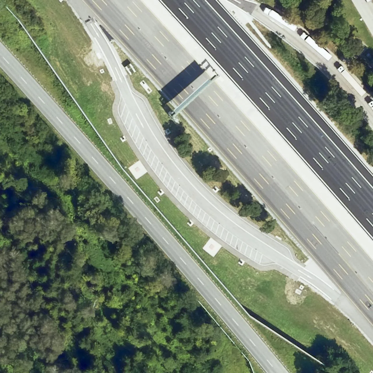 Aerial photo (orthophoto) of truck parking Lohwald-West from 2022