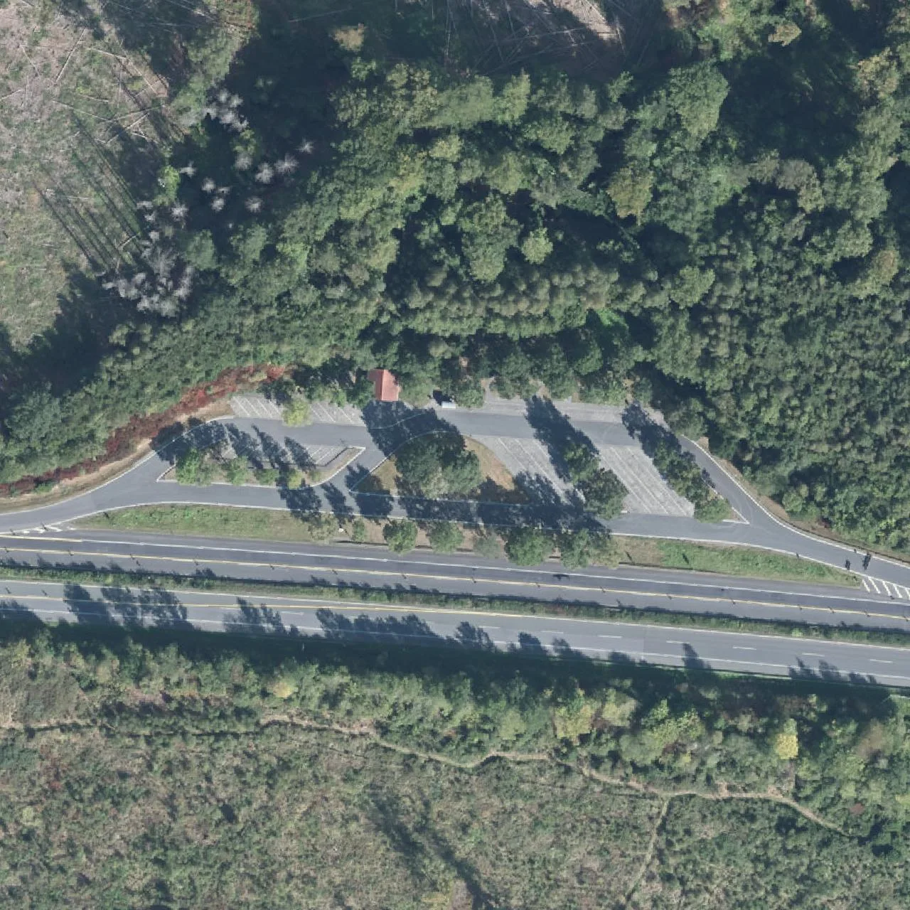Aerial photo (orthophoto) of truck parking Bruchhauser Höhe from 2024