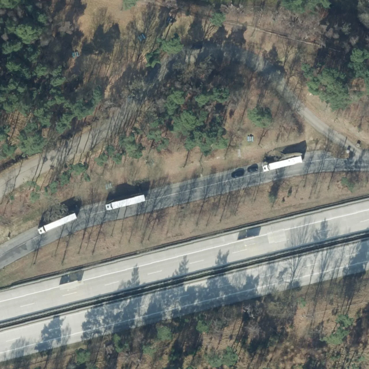 Aerial photo (orthophoto) of truck parking NI 23 bei km 145,5 Nord from 2023