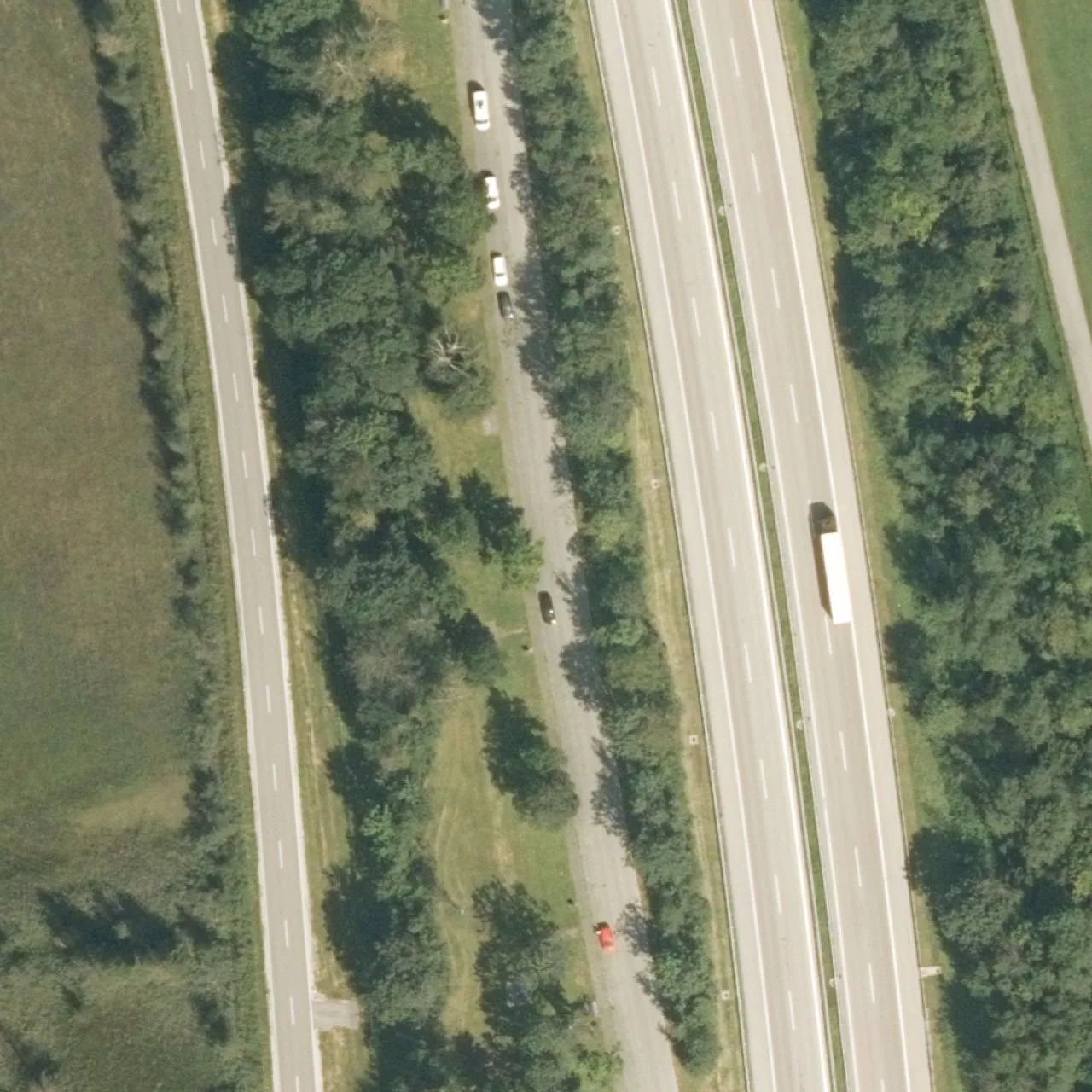Aerial photo (orthophoto) of truck parking RA A95 km 49,2 West from 2022