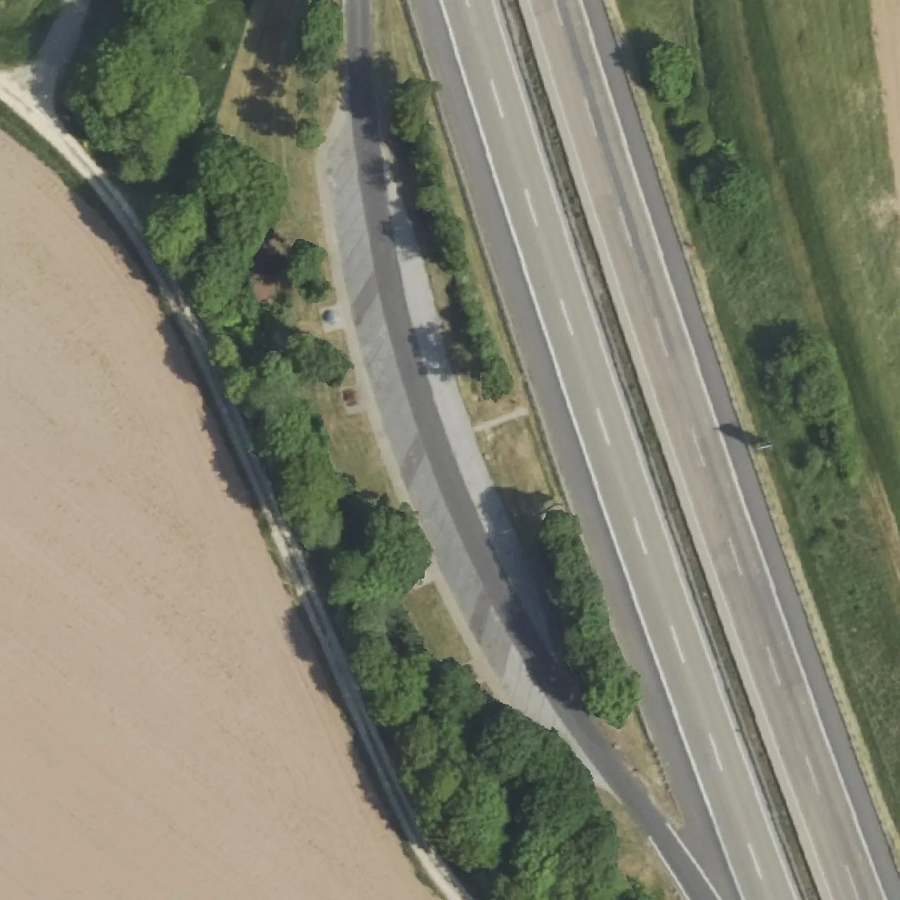 Aerial photo (orthophoto) of truck parking Steinhauk from 2023