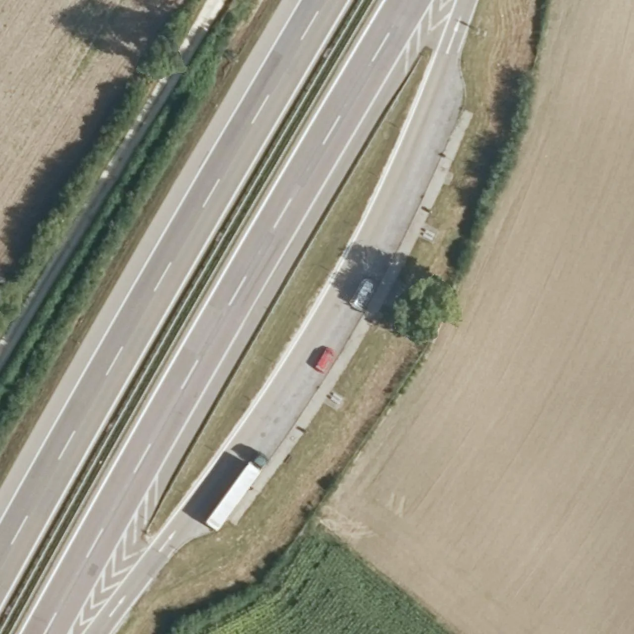 Aerial photo (orthophoto) of truck parking Leibisee-Ost from 2022