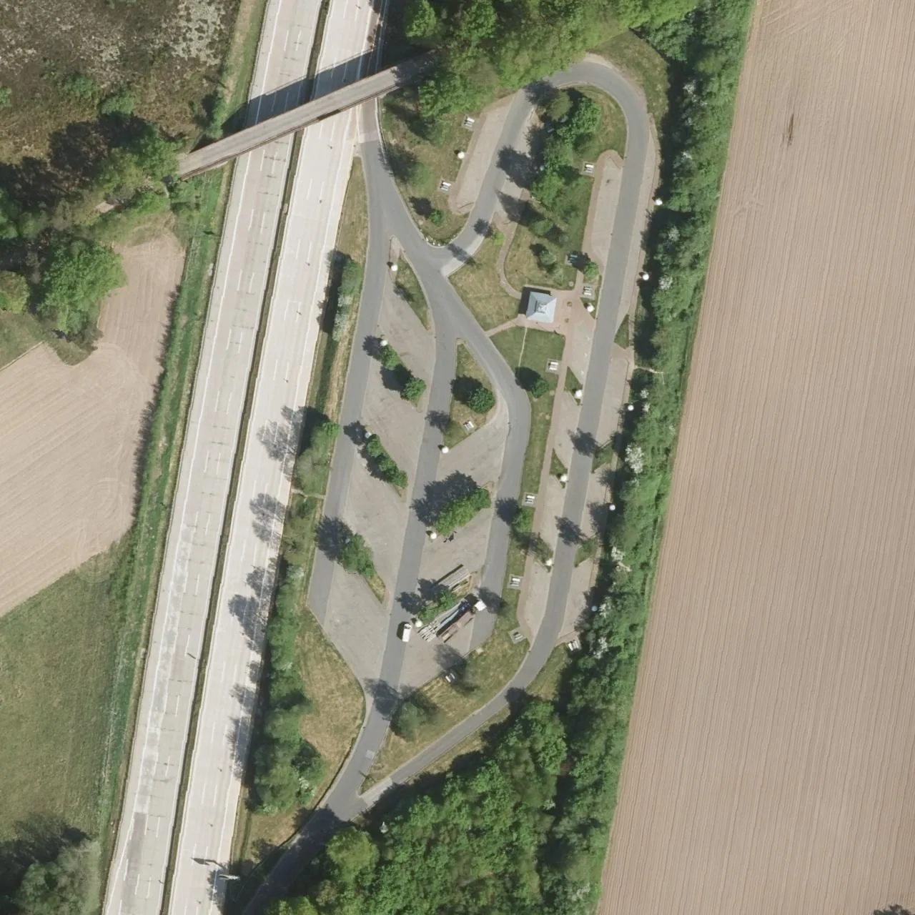 Aerial photo (orthophoto) of truck parking Schaapskaben Ost from 2024