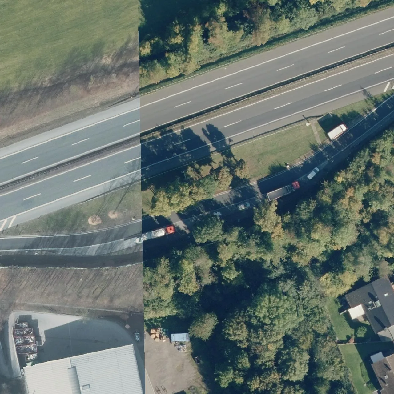Aerial photo (orthophoto) of truck parking Pennacker from 2023