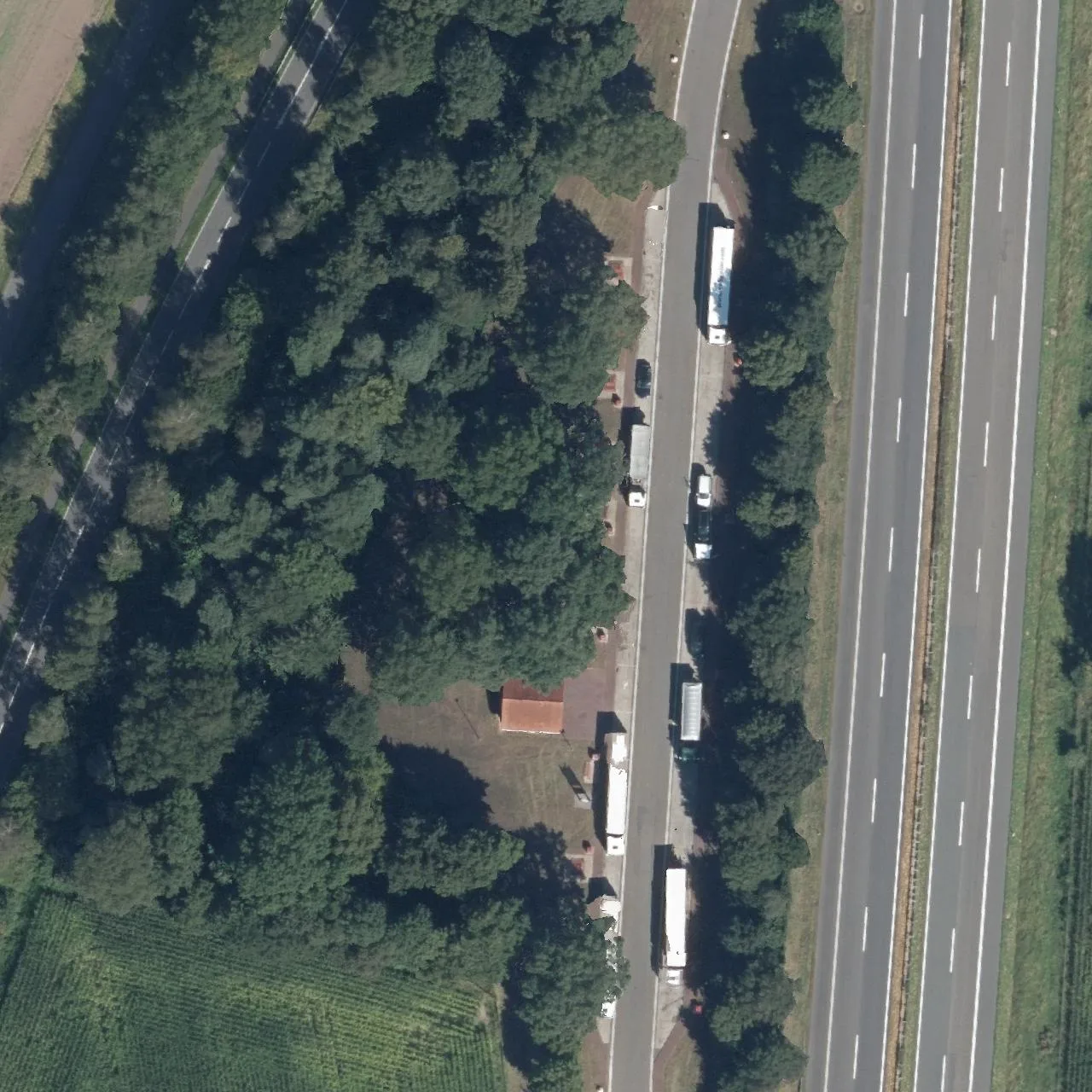 Aerial photo (orthophoto) of truck parking Ahler Mark from 2024