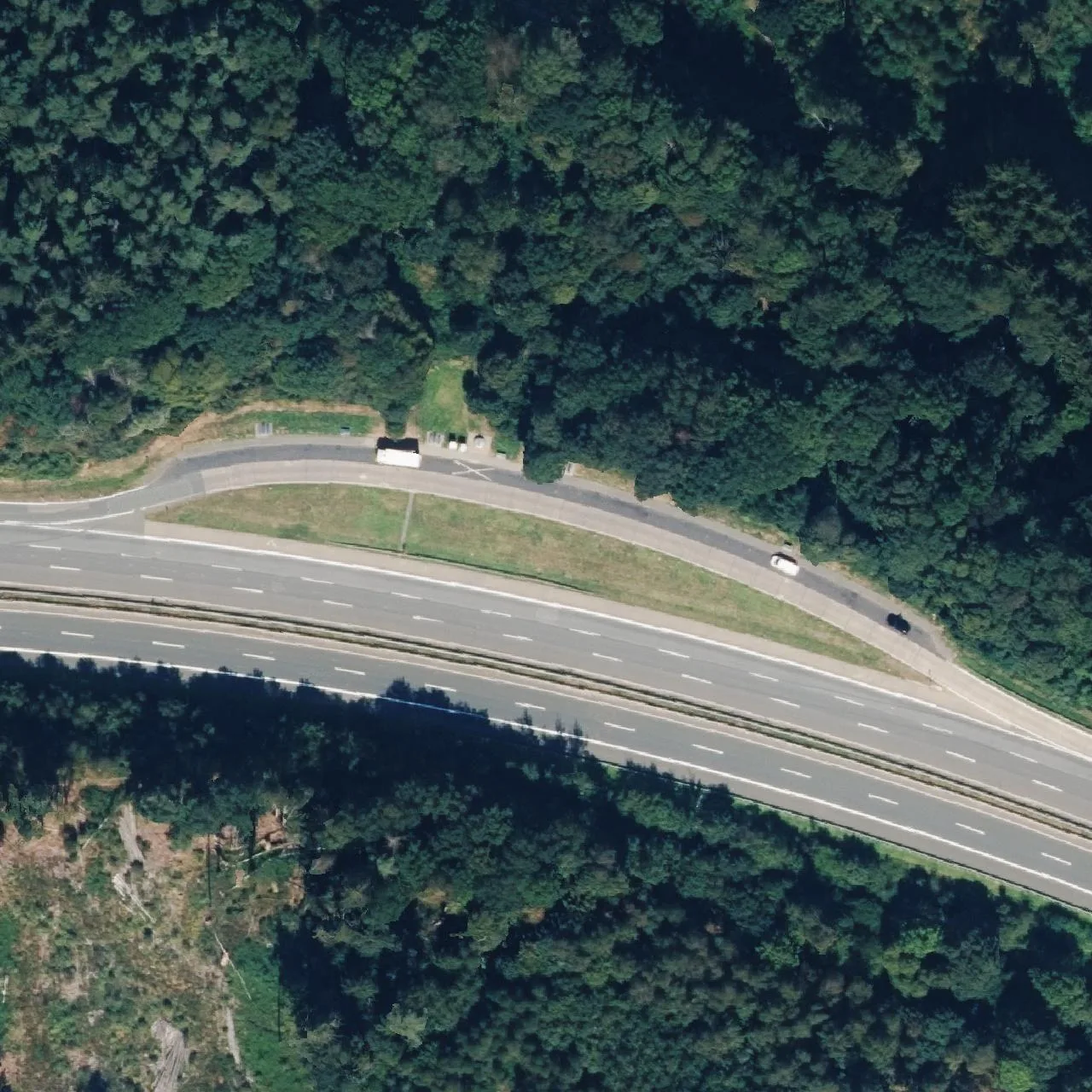 Aerial photo (orthophoto) of truck parking Am Borbelholz from 2024