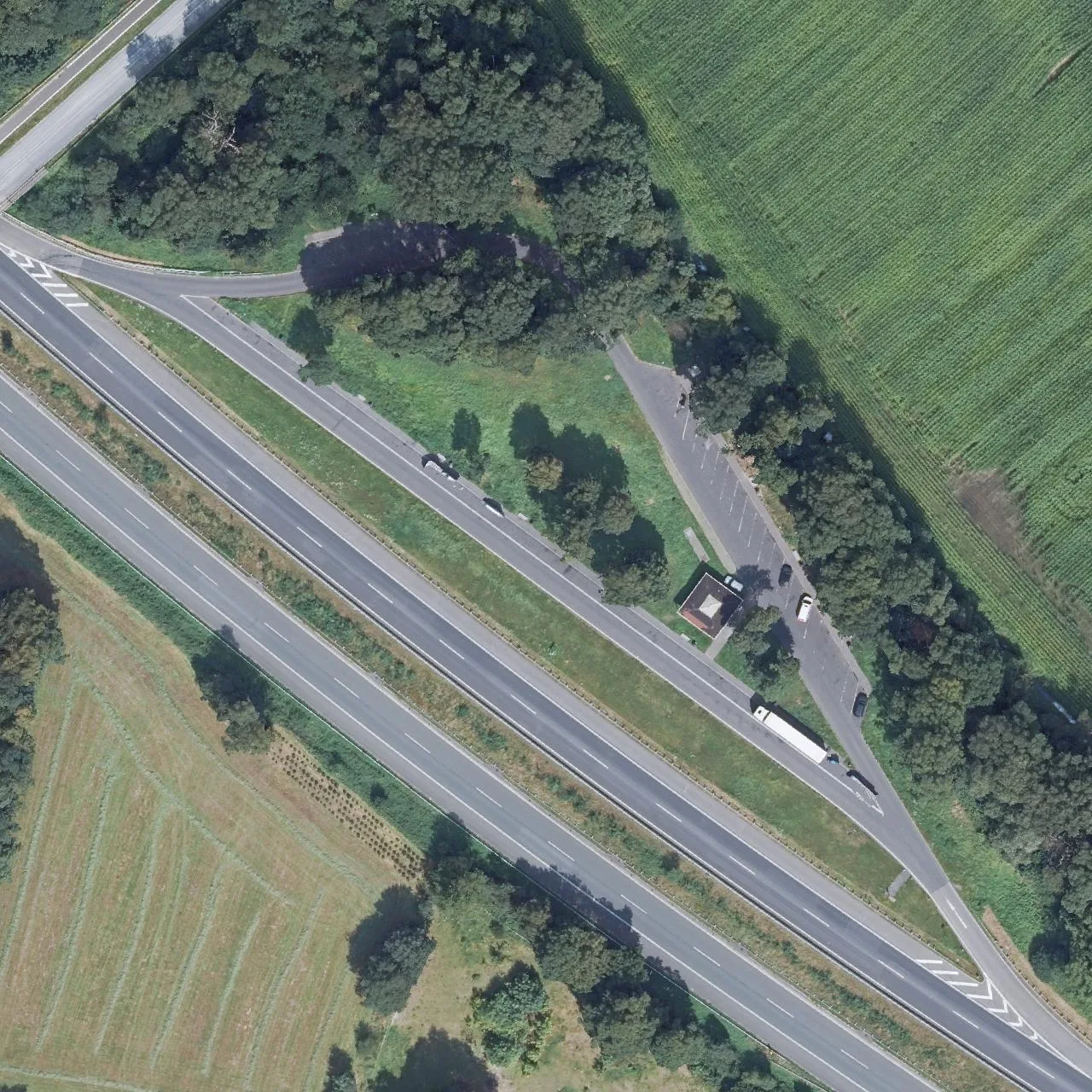 Aerial photo (orthophoto) of truck parking Helderloh from 2024