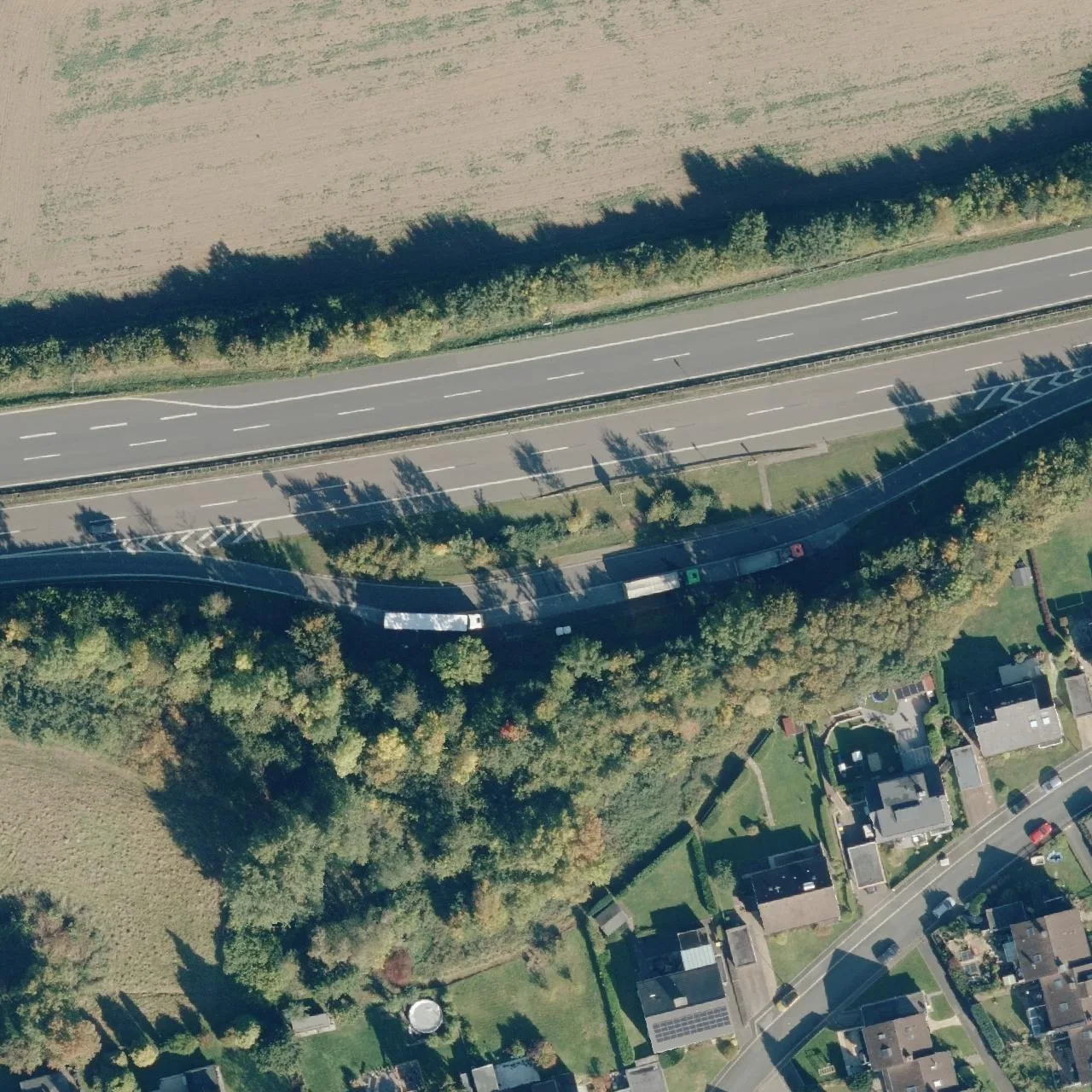Aerial photo (orthophoto) of truck parking Leckerhorst from 2023