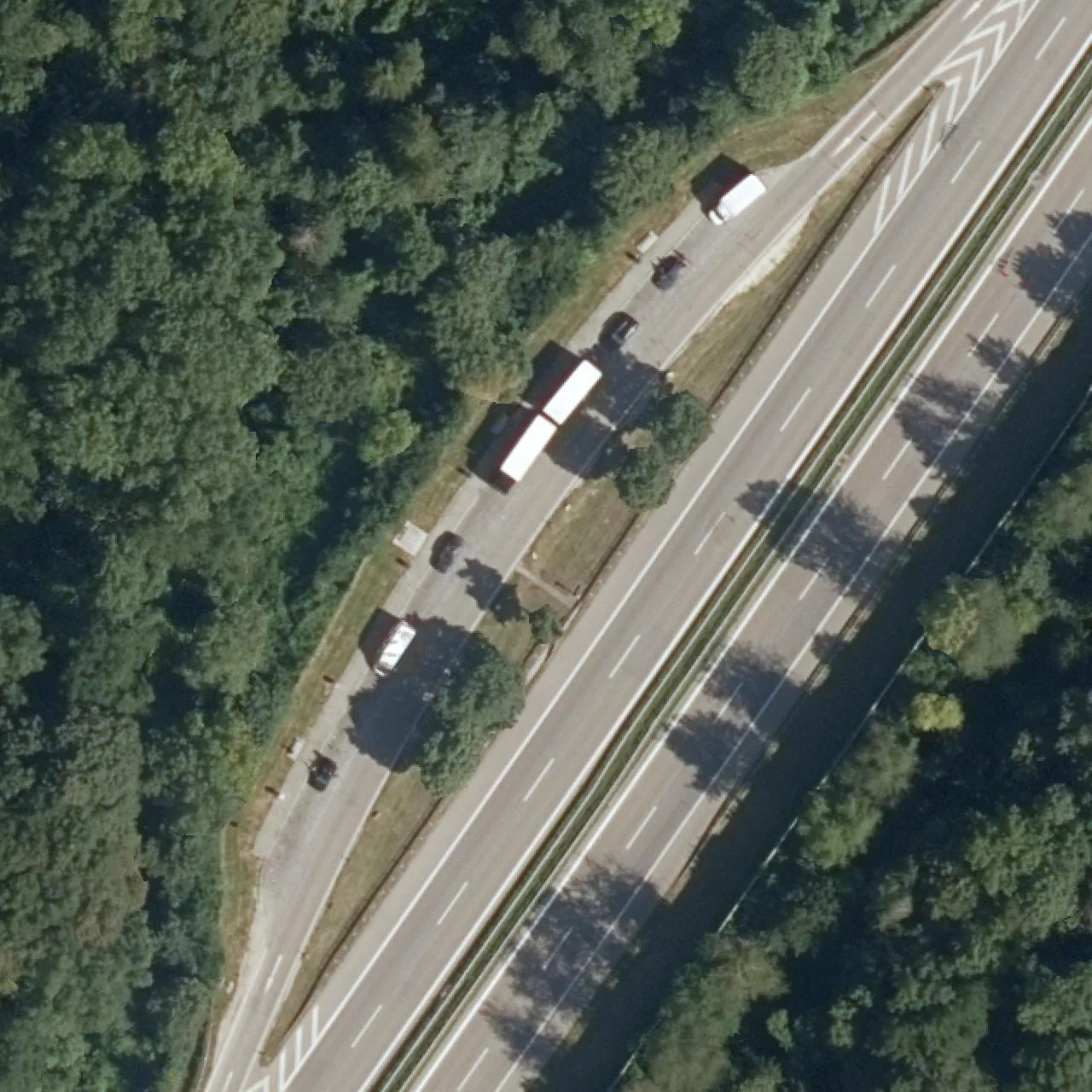 Aerial photo (orthophoto) of truck parking Leibisee-West from 2022