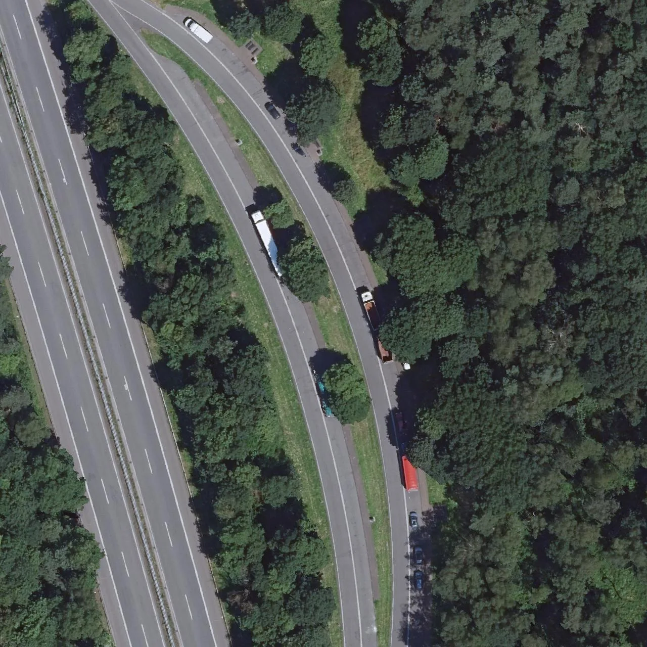 Aerial photo (orthophoto) of truck parking Brinkfortsheide (Ost) from 2024