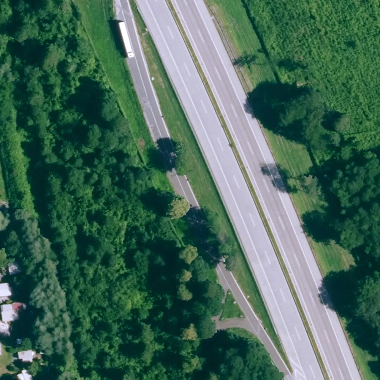 Aerial photo (orthophoto) of truck parking Kirnstein West from 2024