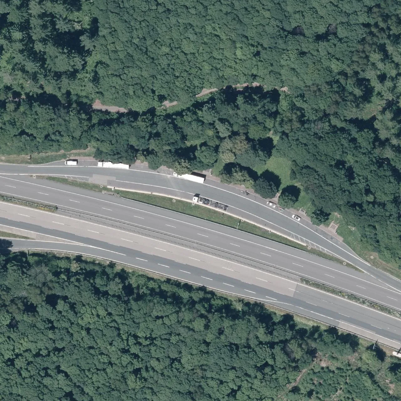 Aerial photo (orthophoto) of truck parking Eisernhardt from 2023